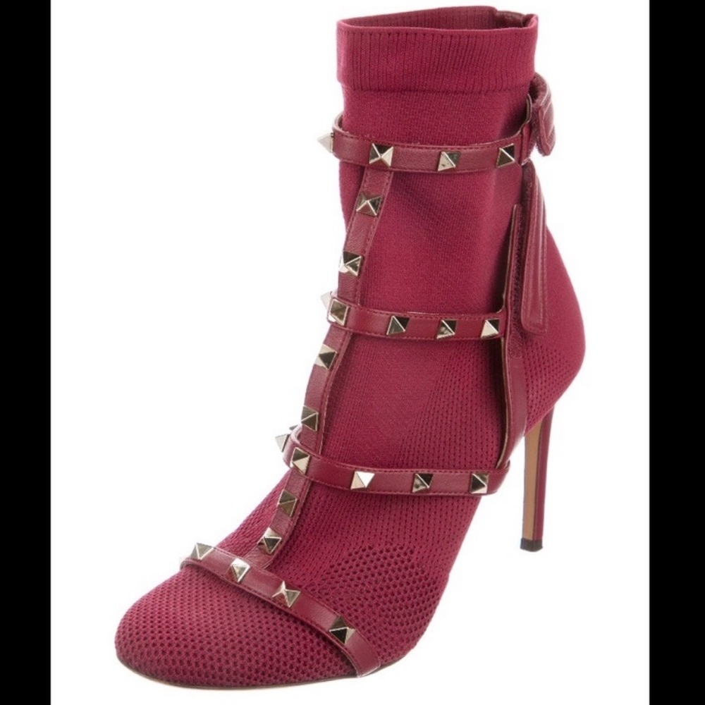 Authentic Valentino Rock stud stretch booties
